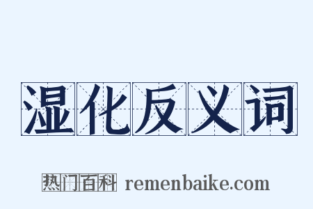 湿化反义词是什么意思的图片